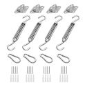 Outdoor Shade Sail Installation Kit Heavy Duty Shade Sail Hardware Kit for Outdoor Patio Canopy 44 Pcs Set with for Shade