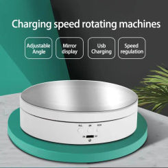 Three Speed Adjustable Angle Intelligent Charging and Rotating Shooting Display Table Turntable for Electric Display