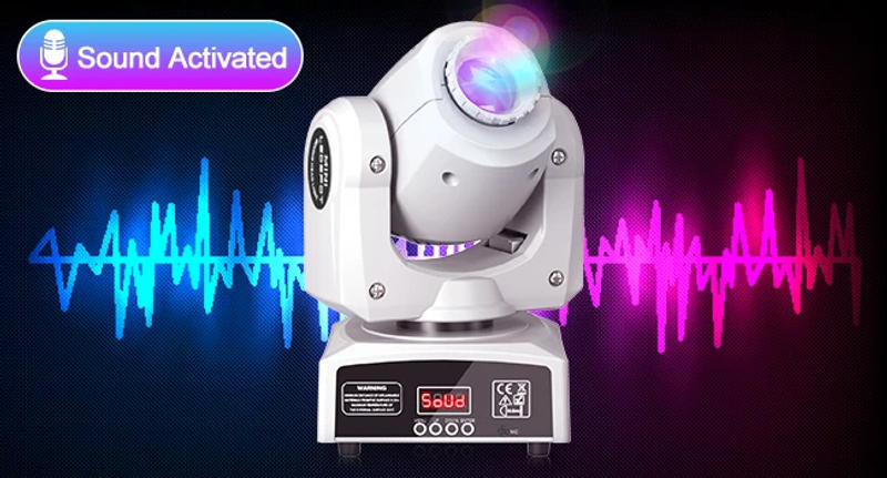 Description Picture 5 of itemBuysumshine White 30W RGBW LED Gobo Beam Stage Light DJ Stage Light Equipment Concert Productions Moving Head Light Wedding