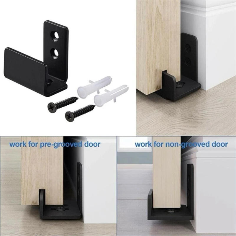 Description Picture 2 of itemAdjustable Sliding Bottom Floor Guide Clips With Screws Wall Mount Floor Bottom Guide Door Stay Roller Sliding Door Fitting