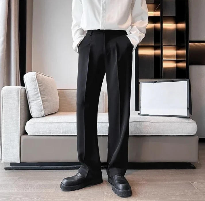 Description Picture 6 of itemFluid Man Suits Pants Plus Big Size Draped Trousers for Men Thin Casual Vintage Korean Reviews Many Style Clothes New In Spring