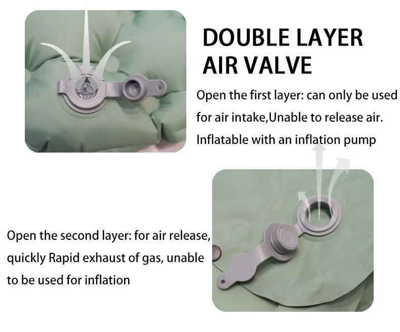 Description Picture 6 of itemTARKA 2m Lengthen Inflatable Mattress Outdoor Camping Self-Inflating Mats Spliceable Hiking Fishing Sleeping Pad Air Cushion