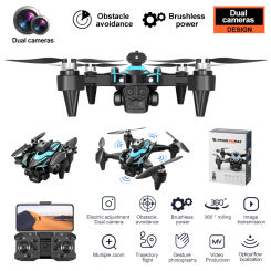 New Upgrade K12 Max Screen 8k Hd Dual Camera Mini Drone Fpv Rc Quadcopte Brushless Obstacle Avoidance Aerial Uav Boy Toys New