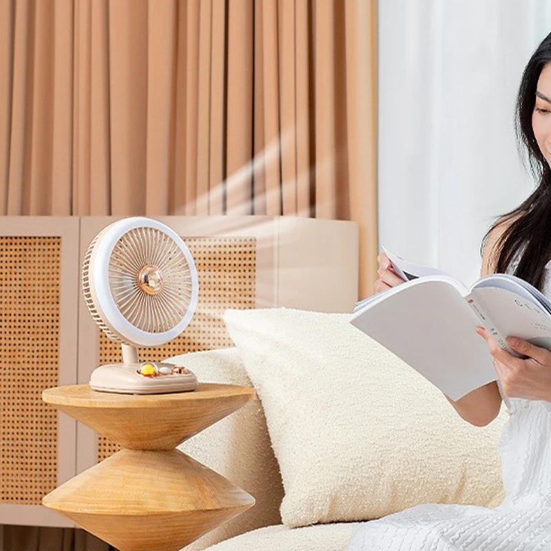 Description Picture 4 of itemUSB Charging Mini Stepless Speed Control Fan Electric Fan Desktop Folding Fan Night Light USB Type-C Charging Fan