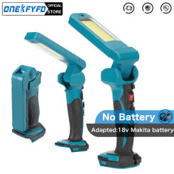 Cordless LED Flashlight Portable Work Light 180 Degree Rotating Home Handheld Spotlight for Makita 18v Battery(no Battery)
