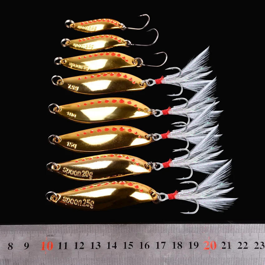 Description Picture 4 of itemMetal Vib Leech Spinners Spoon Lures 2.5g 5g 7.5g 10g 15g 20g 25g 30g Artificial Bait Lure Fishing Tackle for Bass Pike Perch