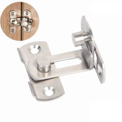 3 Inch Door Lock Stainless Steel Hook Latch Door Cabinet Locks With Screws 90 Degree Barn Bolt Cast Hardware Safety Door Bolt