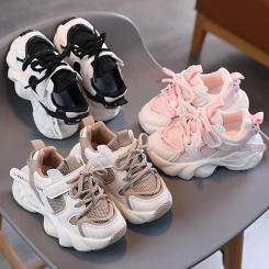 Spring New Kids Toddler Shoes Fashion Classic Children Sports Shoes Mesh Breathable Girls Infant Boys Baby Walking Running Shoes