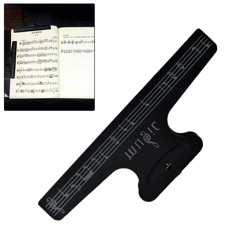 Description Picture 4 of itemSheet Music Clips Book Page Note Clip Music Score Fixed Clips Sheet Holder For Guitar Violin Piano Music Instruments Accessories