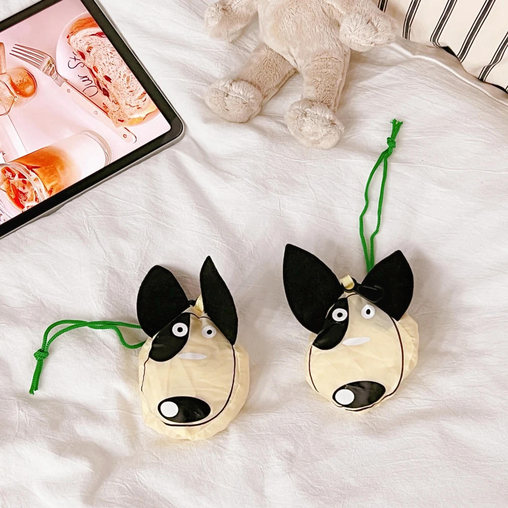 Description Picture 5 of itemFoldable Shopping Bag Reusable Travel Grocery Bag Eco-Friendly One Shoulder Handbag for Travel Cartoon Puppy Storage Tote Bag