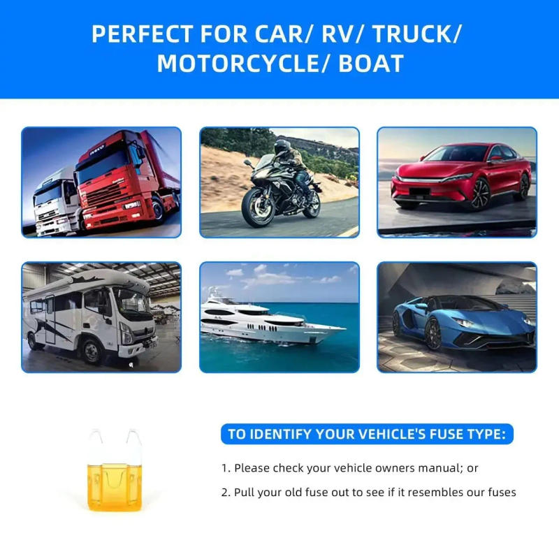 Description Picture 5 of item100/120pcs Car Blade Fuses Assortment Kit, Automotive Replacement Fuses Low Profile Mini Blade Fuses for Car Boat Truck