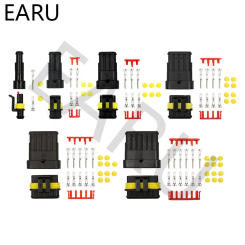 5-50 Sets Kit 1P 2P 3P 4P 5P 6P AMP 1.5 Male And Female Plug Automotive Waterproof Connectors Xenon Lamp Connector For Car Hot
