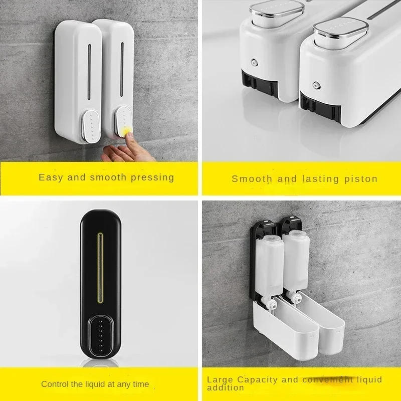Description Picture 5 of item300ml Wall Mount Soap Dispenser Manual Shampoo Shower Gel Dispenser Lotion Container Liquid Hand Soap Dispenser for Bathroom