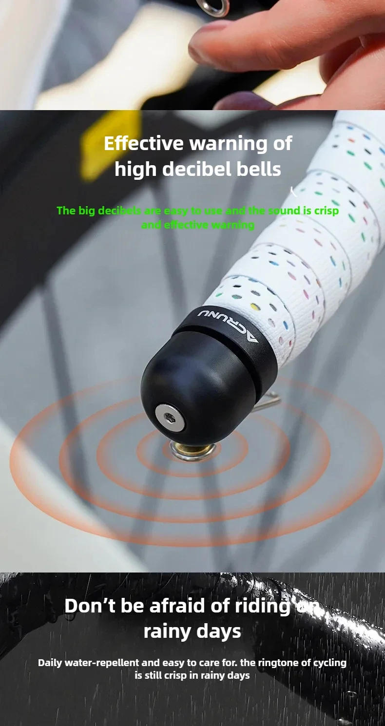 Description Picture 4 of itemAluminum Alloy Bicycle Alarm Bell 110dB Loud Safety Warning Fit 18-25mm Handlebar Waterproof MTB Road Bike Cycling Accessories