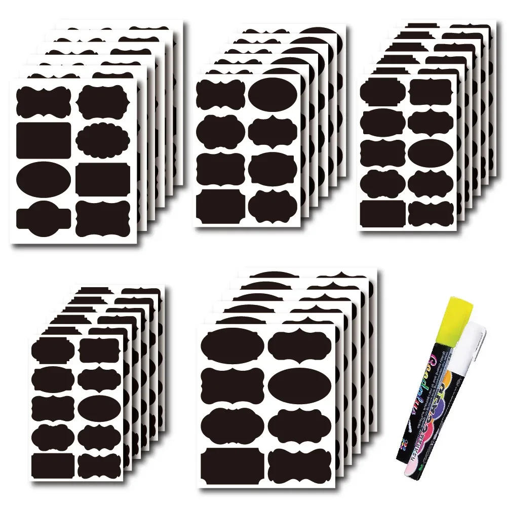 Description Picture 2 of itemChalkboard Label Blackboard Spice Sticker Reusable Jam Labels Kitchen Stickers Organizer Wall Sticker Home Decor