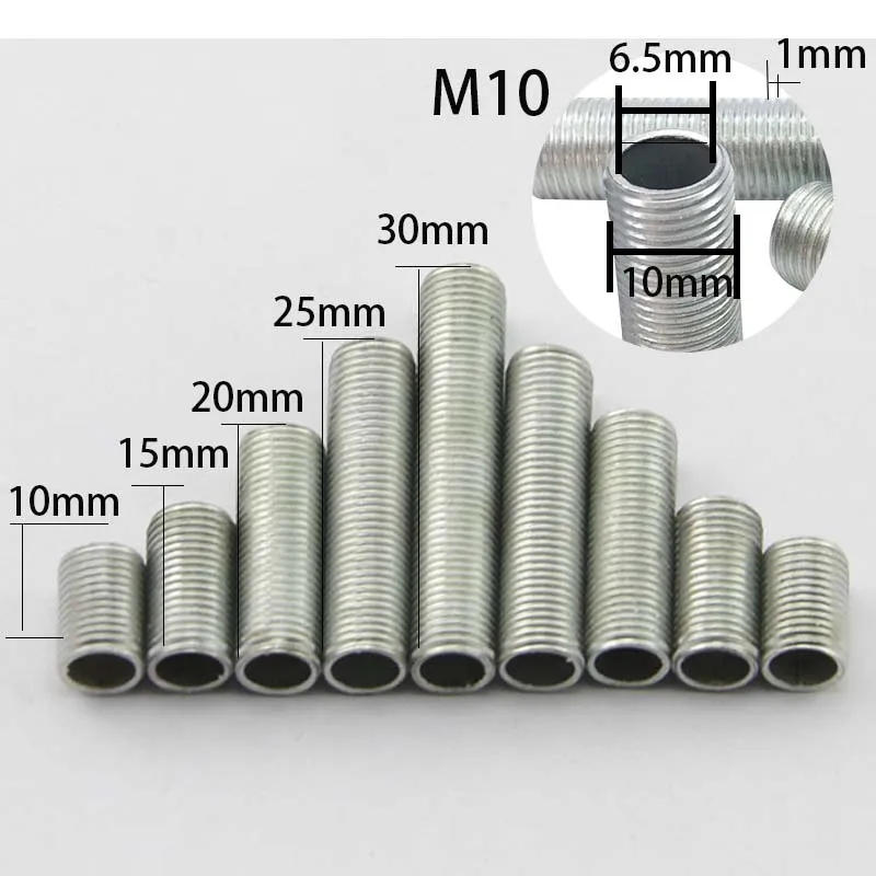 Description Picture 2 of itemM10 Tooth Tube With Nut For Lamps Hollow Screw Metal Pipe Teeth Whitening Thread Repair Lighting Base Connecting Accessories