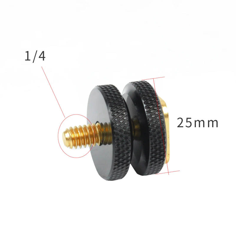 Description Picture 5 of itemTripod Mount Hot Shoe Adapter 1/4 3/8 inch Screw Single Nut Double Layer to Flash Adapter Holder Mount Photo Studio Accessories