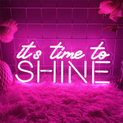 It Is Time To Shine Neon Led Sign Room Wall Decor LED Night Lights Sign USB Home Bedroom Party Bar Decoration Neon Lamps