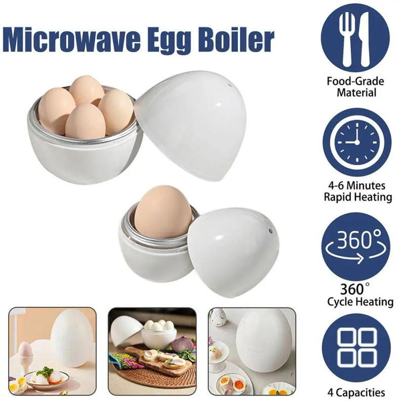 Description Picture 6 of itemMicrowave egg boiler eggy Microwave Egg Poachers Cooker Steamer Box for Chicken and Quail Eggs Kitchen Tools Egg Tools