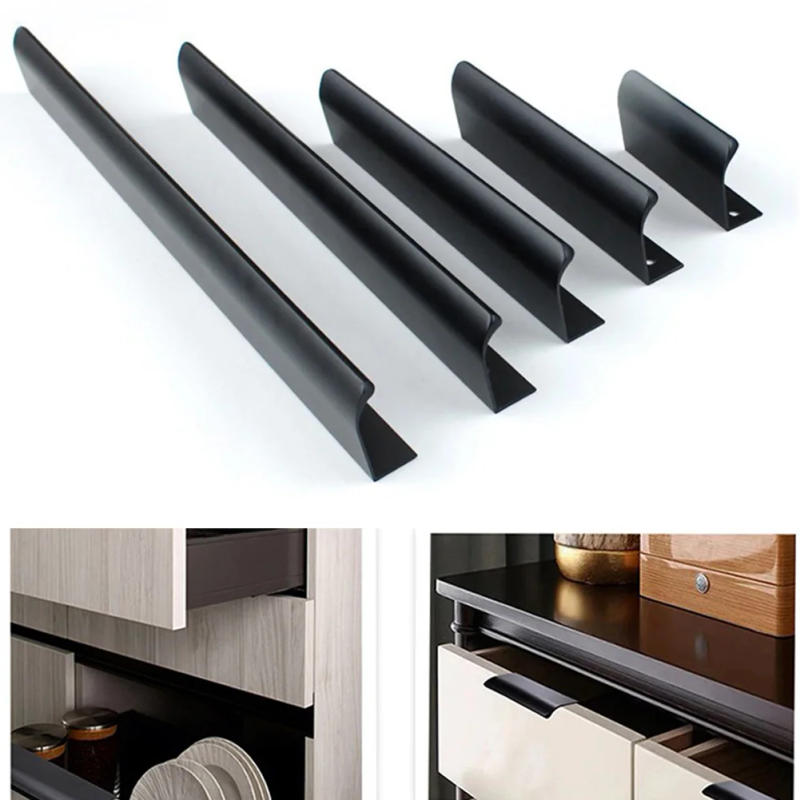 Description Picture 4 of item1PC Cabinet Pull Rings Home Furniture Drawer Handles Kitchen Cabinet Door Handles Cupboard Drawer Concealed Finger Edge Pull