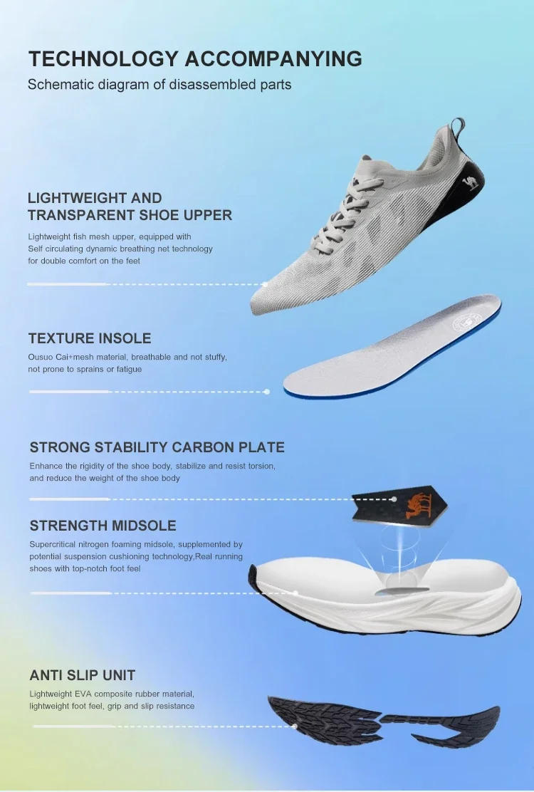 Description Picture 5 of itemGOLDEN CAMEL Sports Running Shoes Women and Men Sneakers Mesh Casual Shoes for Men Carbon Plate Outdoor Walking Shoes Breathable