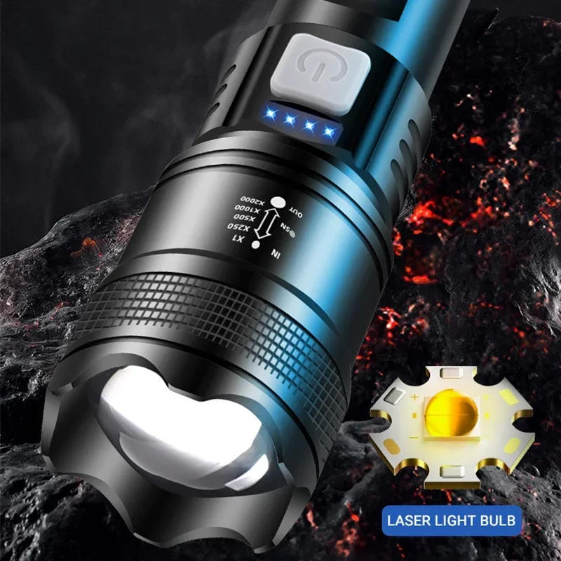 Description Picture 3 of itemPowerful P70 Led Flashlights 5000LM Ultra Bright Tactical Light Emergency Spotlights Telescopic Zoom Light Built-in Battery