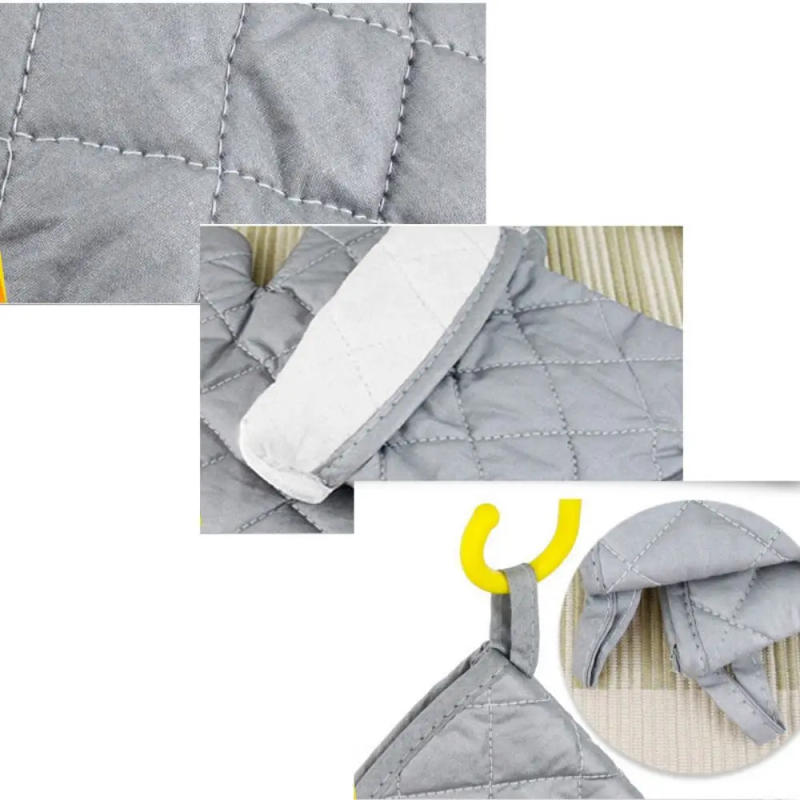 Description Picture 6 of itemHeat Resistant Long Cotton Oven Mitts Anti-scald Insulated Extra Long Baking Gloves Thickened Cotton Lining