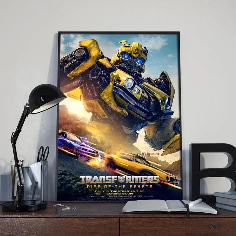 Description Picture 4 of itemClassic Movie Poster Transformers Rise of The Beasts Series Film Poster Canvas Painting Wall Art HD Picture Room Home Decor