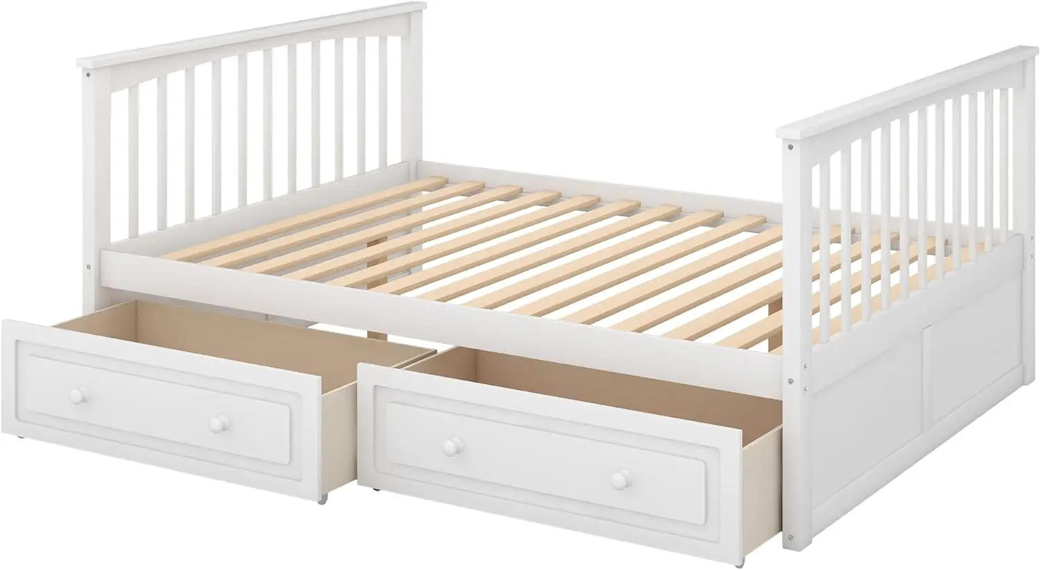 Description Picture 5 of itemSolid Wood  Bunk Bed with Two Storage Drawers, Convertible Bunk Bed Can be Converted Into