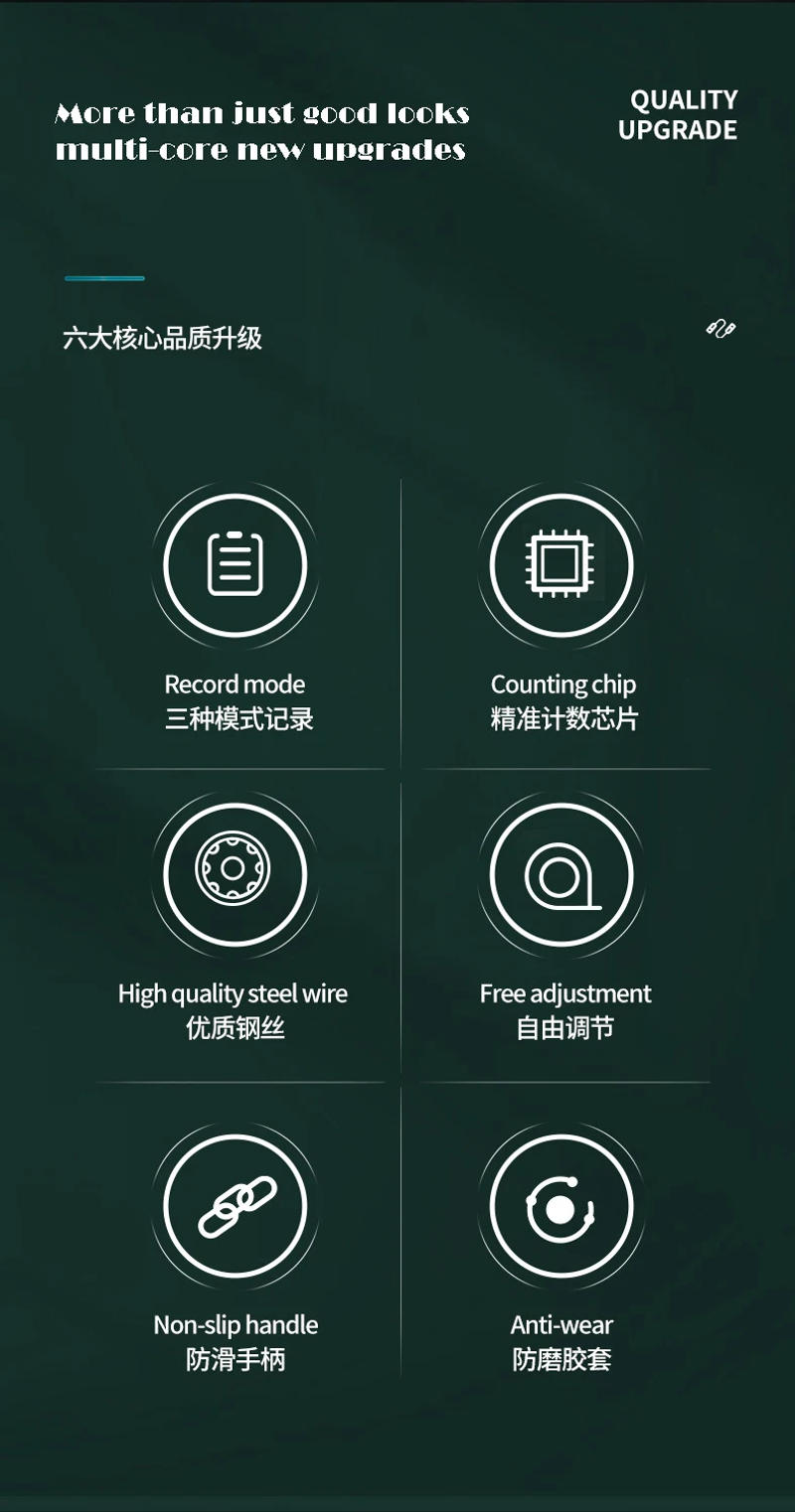 Description Picture 2 of itemCounting Jump Rope ball Steel PVC Skipping Rope Exercise Adjustable Cordless jump rope Fitness gym Training Home Sport Equipment