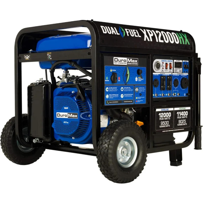 Description Picture 2 of itemXP12000HX Dual Fuel Portable Generator-12000 Watt Gas or Propane Powered Electric Start w/CO Alert, 50 State Approved, Blue