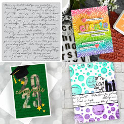2024 New English Word set Positive Script Bold Prints Background Clear Stamp For Craft Making Paper Greeting Card Scrapbooking