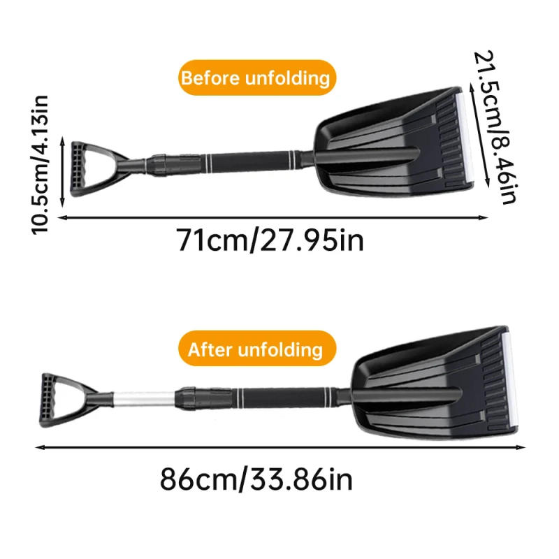 Description Picture 6 of itemPortable Snow Shovel Removable Thickened Snow Removing Shovel Non-slip Non-freezing Manual Hand Shovel Snow Removal Tool