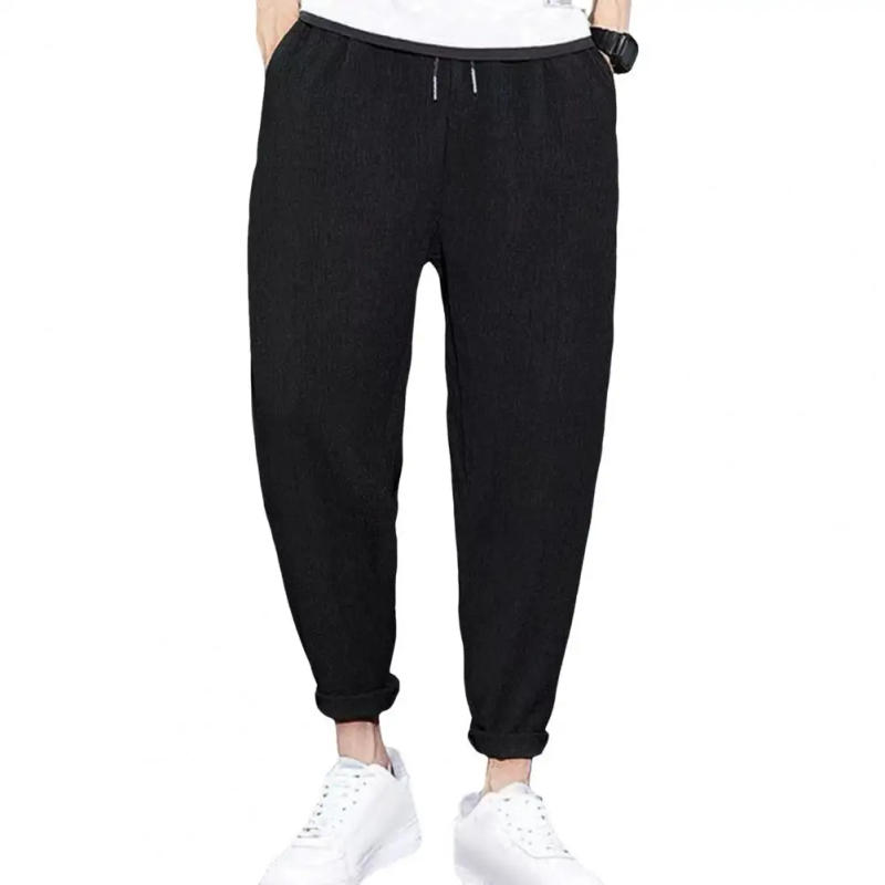 Description Picture 6 of itemMen Drawstring Pants Men's Quick-drying Harem Pants with Elastic Waist Ankle-banded Design for Gym Training Jogging Lightweight