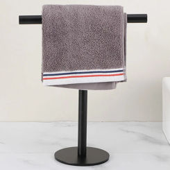 Stainless Steel Hand Towel Holder T-Shape Towel Bar Rack Bath Towel Bar Stand for Bathroom Kitchen Vanity Countertop