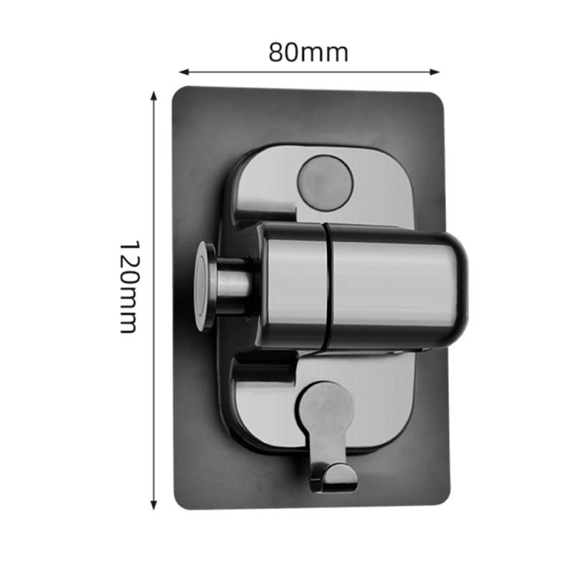 Description Picture 2 of itemNo-Punch Wallhanging Adjustable Shower Head Holder With Hook° Rotation Home Bathroom Accessories