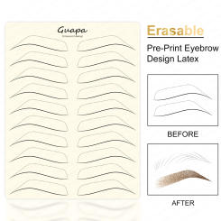 1PC Semi-permanent Practice Rubber Sheet Erasable Pre-Print Eyebrow Design Silicone Pad for Feathering Brows Ombre Practice