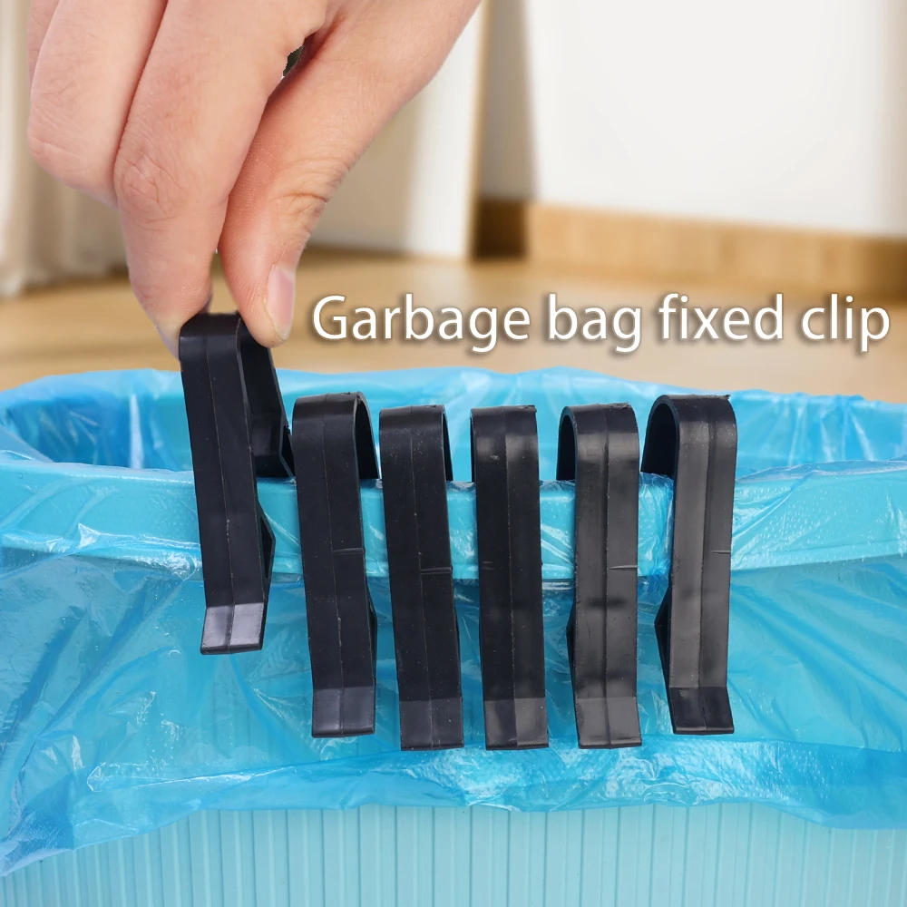 Description Picture 5 of item2-12Pcs Trash Bag Fixed Clip Garbage Bin Waste Basket Anti-Slip Holder Clamp Snack Bag Sealing Clips Kitchen Storage Gadgets