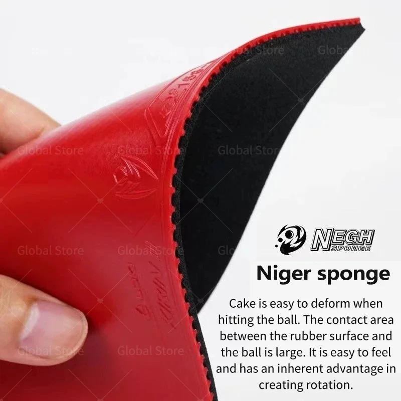 Description Picture 6 of itemOriginal LOKI KIRIN K3 Table Tennis Rubber Non-sticky Ping Pong Rubber Sheet with Niger Sponge Pre-tuned Cake Sponge Loki Rubber