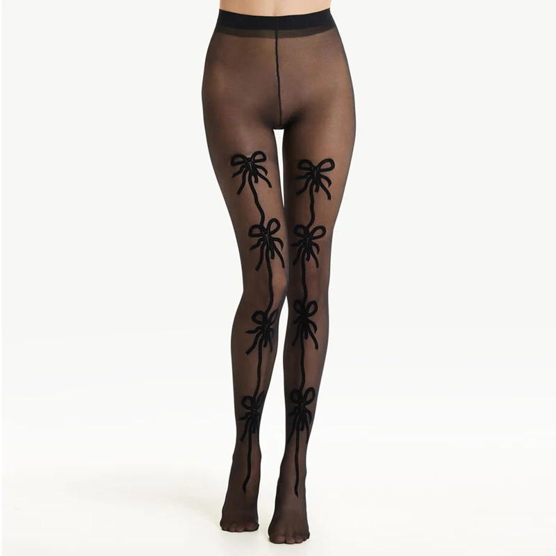 Description Picture 6 of itemWomen See Through Mesh Tights Spring Summer Pantyhose Stretchy Elastic High Waist Thin Stockings Leggings Gothic Grunge Y2K