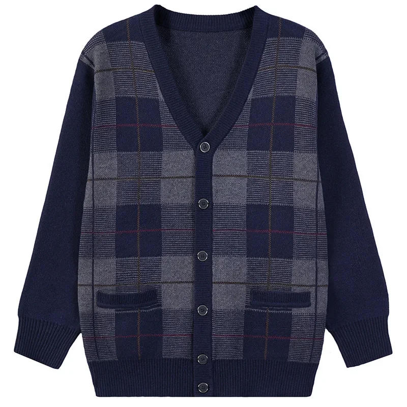 Description Picture 5 of item2024 New Autumn Mens Sweater Fashion V-neck Long-sleeved Sweater Coat Men's Winter Single-breasted Cardigan Jacket