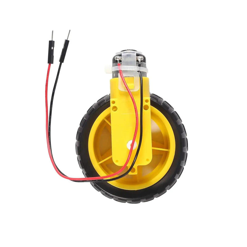 Description Picture 2 of item4 Sets TT Motor DC 3-6V Gearbox Motor Dual Shaft 200RPM Ratio 1:48 Motor with Tire Wheel Kit for Arduino DIY Smart Car Robot