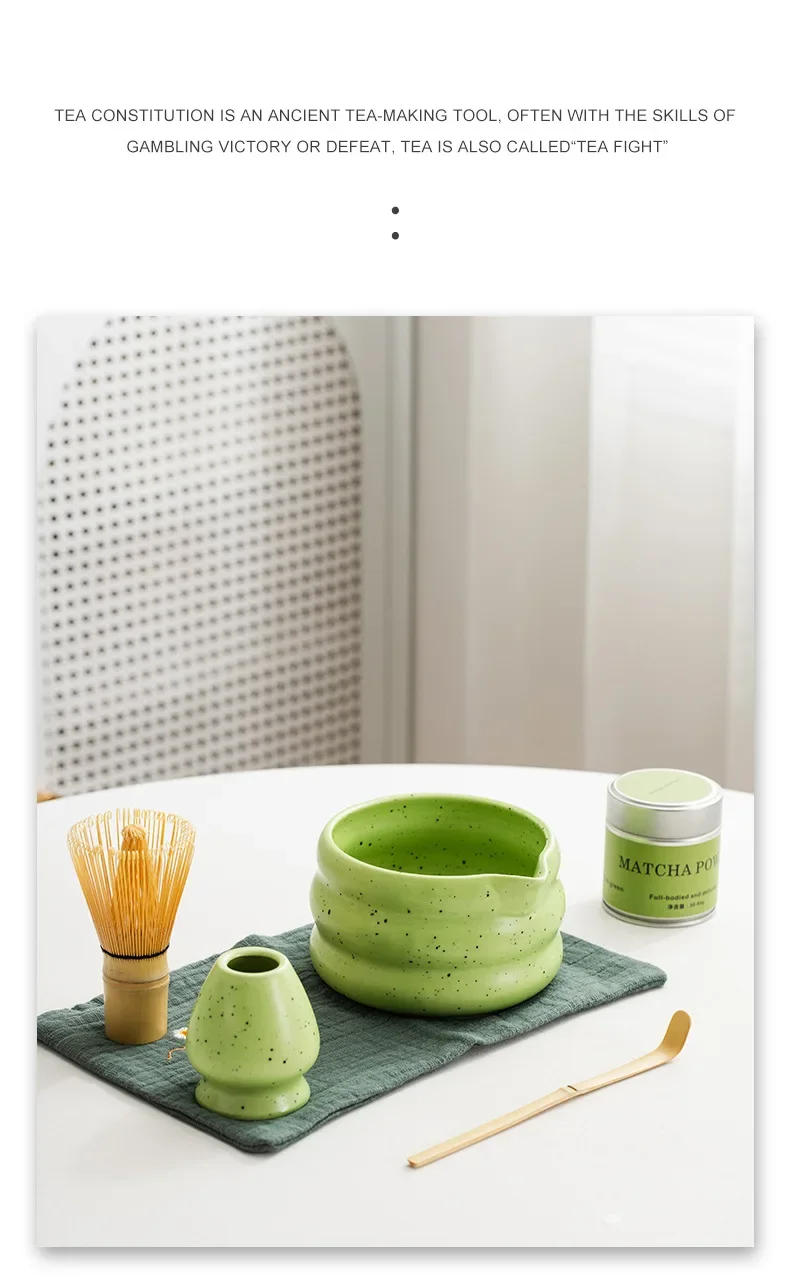 Description Picture 3 of item6pcs Matcha Green Tea Whisk Teaware Japanese Ceremony Bamboo Chasen Tea Tool Tea Brush Exquisite Matcha Kit for Teaset