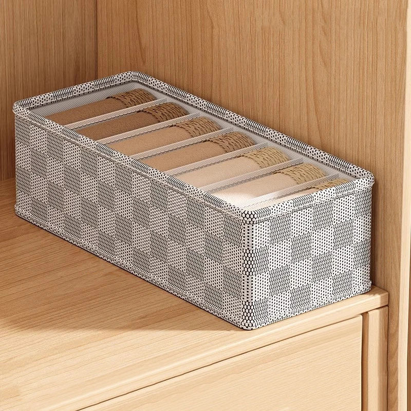Description Picture 3 of itemFoldable Sock Storage Boxs Cabinet Drawer Socks Organizers  Wardrobe Clothes Pants Underwear Organizer Chessboard Bra Storage