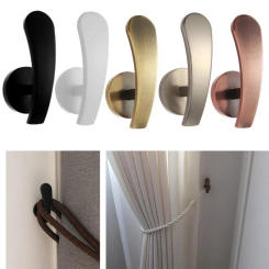 2Pcs Retro Practical Mounted Metal Hooks Curtain Tieback Curtain Hooks Wall Hanger Curtain Holder Home Decor Accessories