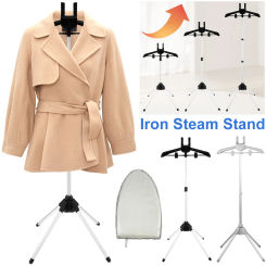Garment Foldable Tripod Steamer Rack Display Stand Clothes Hanger Cloths Iron Hanging Stand Clothing Drying Rack Steamer Bracket