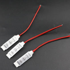 Mini 3-key RGB manual colorful LED light strip controller Mini ultra-thin dimmer 10pcs/lot