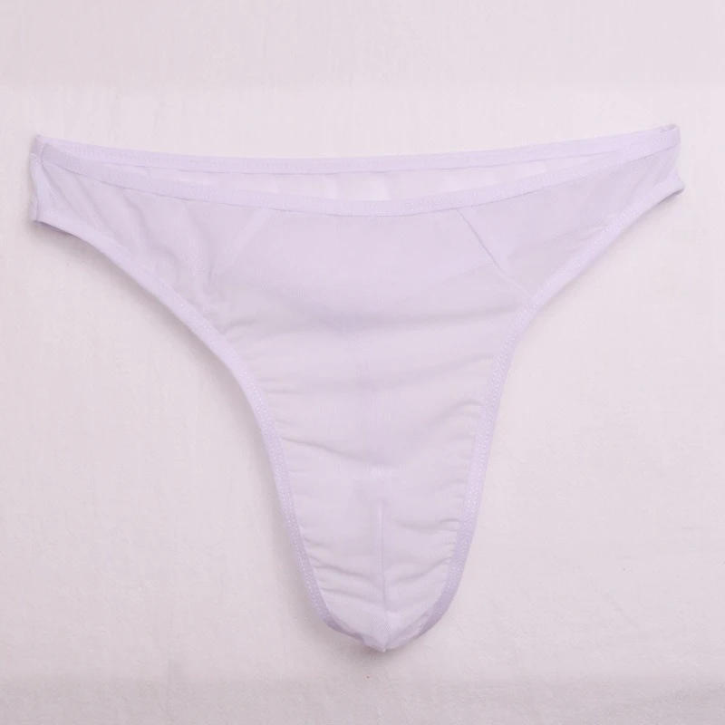 Description Picture 6 of itemMen's Sexy See-Through Thong And G Strings Mesh JJ Underwear High Elastic Triangle T-back T Pants underpants Lingerie Panties
