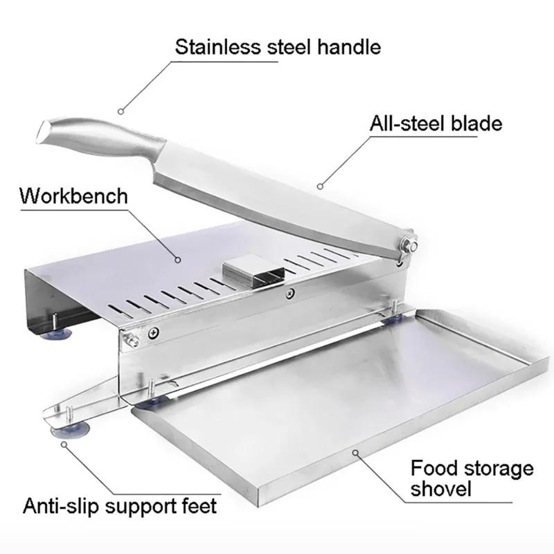 Description Picture 5 of itemHome Kitchen Manual Frozen Meat Slicer Bone Cutting Tool Stainless Steel Minced Lamb Bone Meat Cutter Chicken Duck Fish Cutting