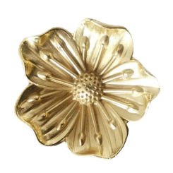 Brass Flower Handle Door Pull Knobs Cabinets Wardrobe Drawer Delicate Handles Small Cupboard Ornament Kitchen